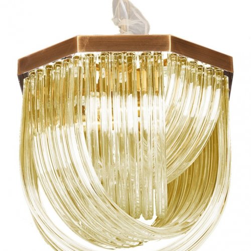 Подвесная люстра DeLight Collection Murano Glass A001-400 L4 brass/amber Подвесная люстра DeLight Collection Murano Glass A001-400 L4 brass/amber