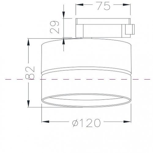 Трековый светильник Maytoni ONDA TR007-1-18W3K-B Трековый светильник Maytoni ONDA TR007-1-18W3K-B