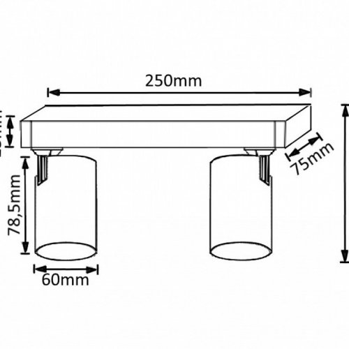 Спот Crystal Lux CLT 017CW2 L250 WH