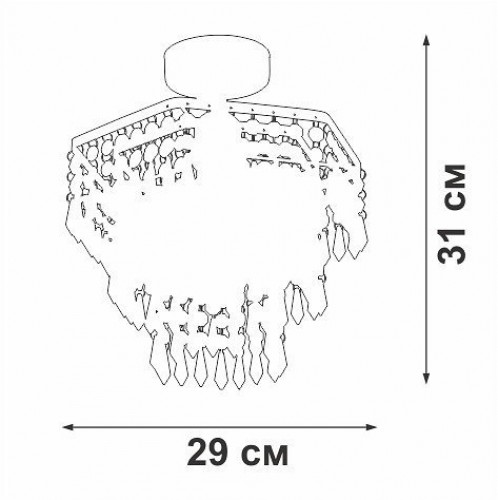 Потолочная люстра Vitaluce V5883-1/1PL