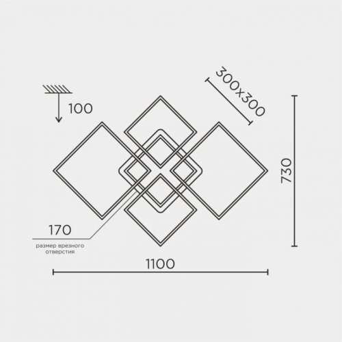 Потолочная люстра  L11041-5 BK