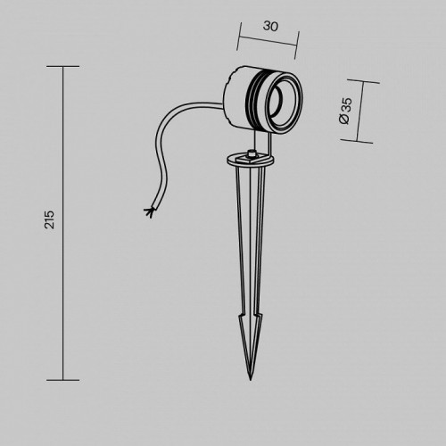 Грунтовый светильник Maytoni Clyde O493FL-L3GF3K