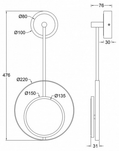 Настенный светильник Escada Hypnosis 10206/SG LED Gold