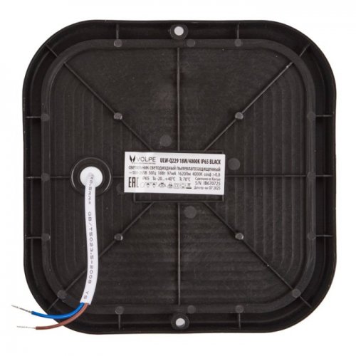 Настенно-потолочный светильник  ULW-Q229 18W/4000K IP65 BLACK Настенно-потолочный светильник  ULW-Q229 18W/4000K IP65 BLACK