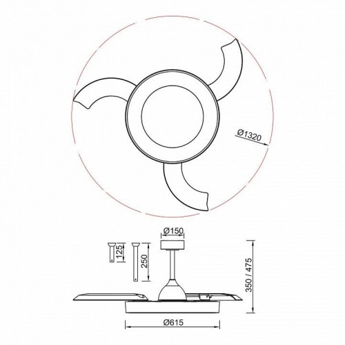 Люстра-вентилятор Mantra NISEKO FAN L 9058