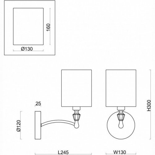 Бра Freya Riverside FR1007WL-01N