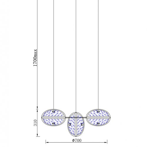 Подвесная люстра Kari LE3063/3 CH