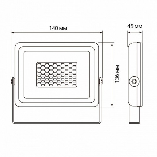 Настенно-потолочный прожектор Jazzway  PFL-SC-30W 6500K IP65