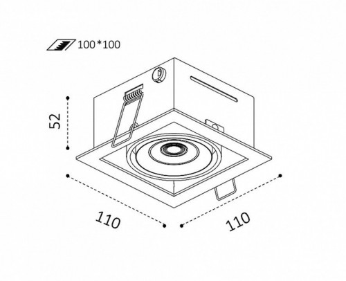 Встраиваемый светодиодный светильник Italline DL 3032 white 3000K