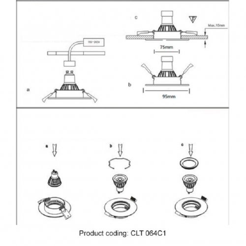Встраиваемый светильник Crystal Lux CLT 064C1 WH