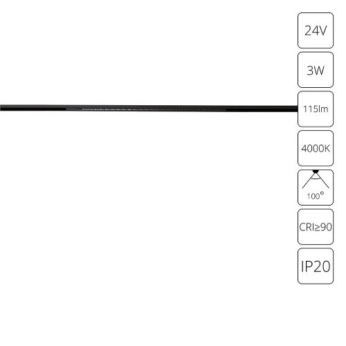 Трековый светильник Arte Lamp Presto A6229PL-1BK