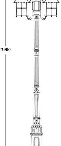 Наземный фонарь Oasis Light CAIOR 1 81510B/18 E7 Bl