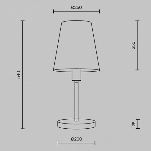 Интерьерная настольная лампа Maytoni Lira MOD483TL-01BS