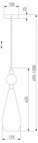 Подвесной светильник Eurosvet Ilario 50202/1 дымчатый Подвесной светильник Eurosvet Ilario 50202/1 дымчатый