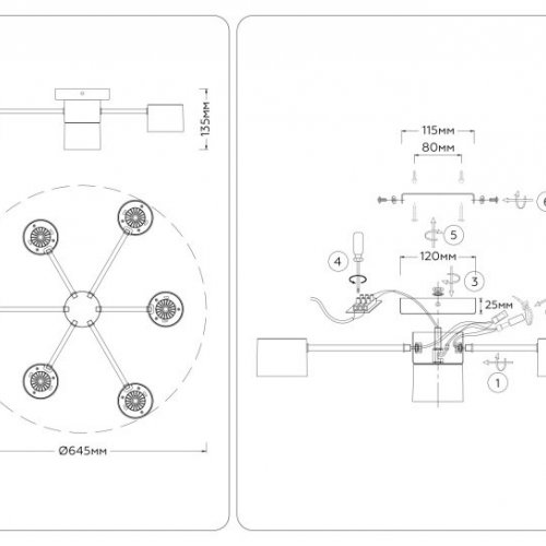 Потолочная люстра Comfort FL51726