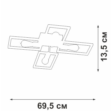 Потолочная люстра Vitaluce V3031-7/4PL