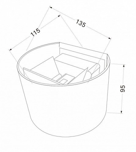 Уличный настенный светодиодный светильник Maytoni Fulton O573WL-L6GR