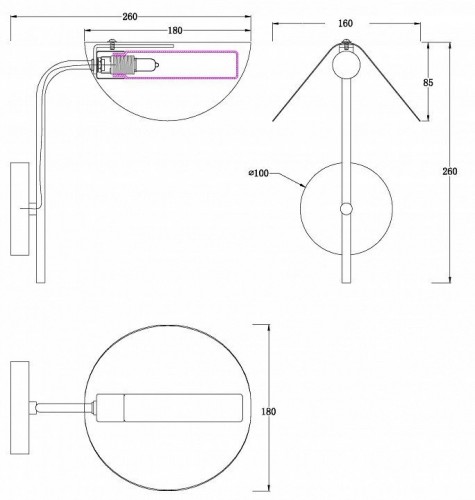 Бра MyFar Valentina MR1950-1W
