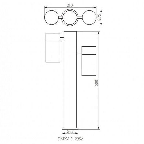 Светильник ландшафтный Kanlux DARSA EL-235A 19123 Светильник ландшафтный Kanlux DARSA EL-235A 19123