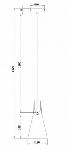 Подвесной светильник Maytoni Bicones P359-PL-140-W