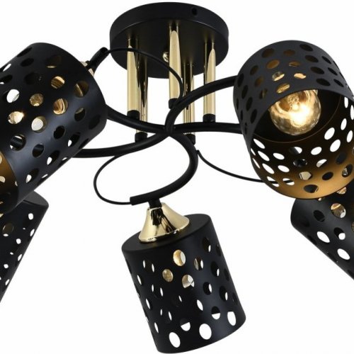 Потолочная люстра Reluce 01385-0.3-05 BK+FGD Потолочная люстра Reluce 01385-0.3-05 BK+FGD