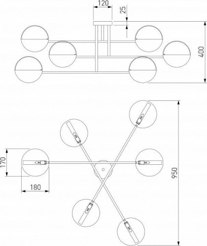 Потолочная люстра Eurosvet Grazia 70148/6 золото Потолочная люстра Eurosvet Grazia 70148/6 золото