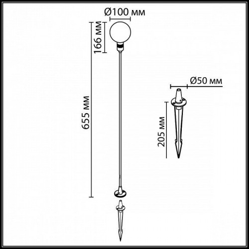 Грунтовый светильник Odeon Light Dande 7121/2GL