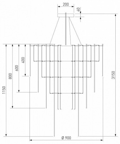 Подвесная люстра Bogates Queen 91101 LED