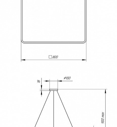 Подвесной светодиодный светильник Geometria ЭРА Quadro SPO-164-W-40K-110 110Вт 4000К белый Б0050588