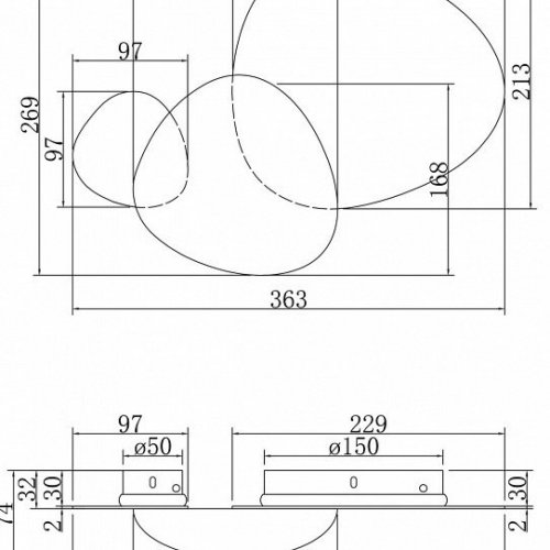 Бра Maytoni Jack-stone MOD314WL-L8G3K