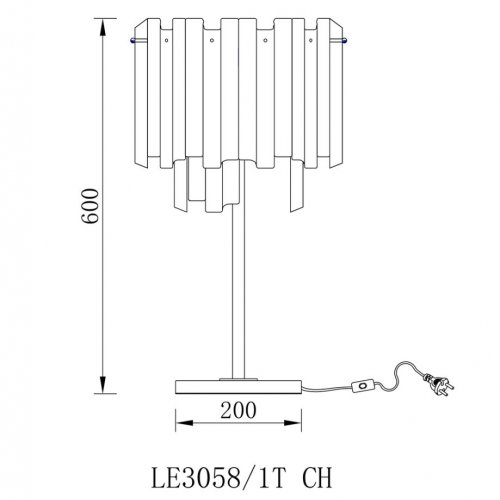 Настольная лампа LEON Ophelia LE3058/1T CH