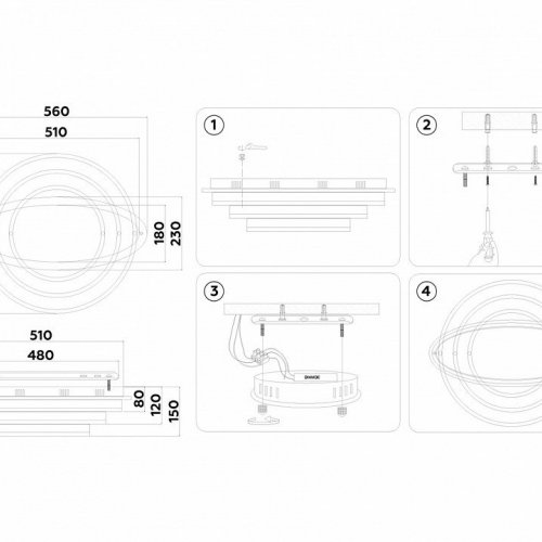 Потолочная люстра Acrylica Disk FA8524