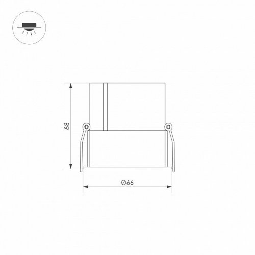 Встраиваемый светодиодный светильник Arlight MS-Atlas-Built-R66-15W Warm3000 037185