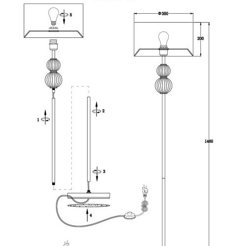 Торшер Brumi V11879-1F Торшер Brumi V11879-1F