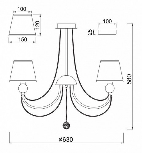 Подвесная люстра Freya Beverly FR5661-PL-03-CH