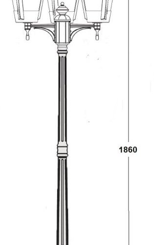 Наземный фонарь Oasis Light SEUL 11258SB Bl Наземный фонарь Oasis Light SEUL 11258SB Bl