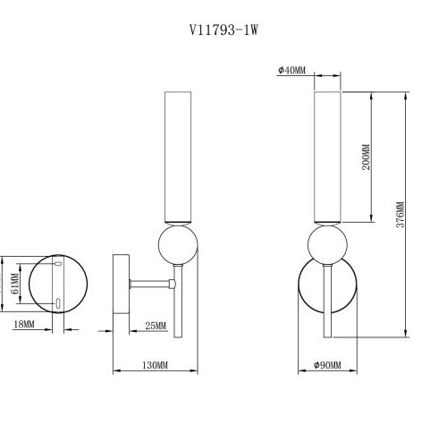 Бра Illis V11793-1W Бра Illis V11793-1W