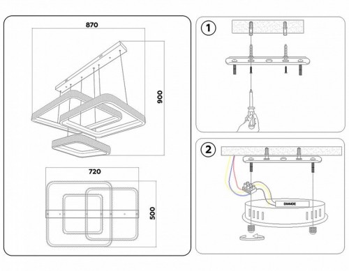 Подвесной светодиодный светильник Ambrella light Original FA6166