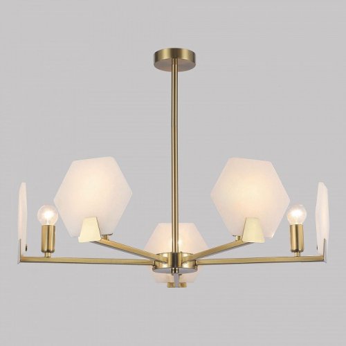 Люстра на штанге Eurosvet Marble 60158/5 латунь Люстра на штанге Eurosvet Marble 60158/5 латунь