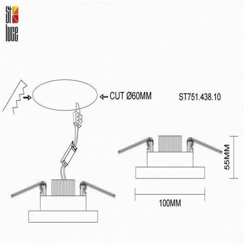 Точечный светильник ST Luce St751 ST751.438.10 Точечный светильник ST Luce St751 ST751.438.10