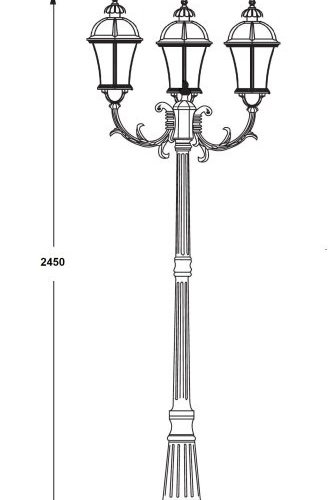 Наземный фонарь ROMA L 95209LB/16 Gw