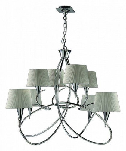 Подвесная люстра Mantra Mara Chrome White Shade 1654