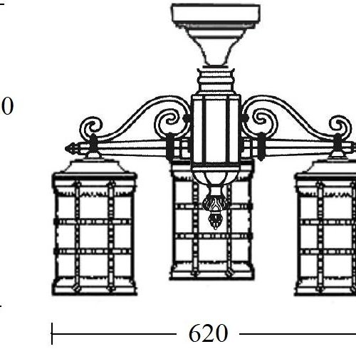 Потолочный светильник уличный Oasis Light BARSELONA 81270A/3 Gw