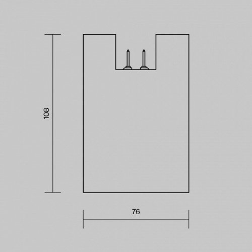 Накладной светильник Maytoni Outdoor Alfa O-TR01-2-S-16WW3K