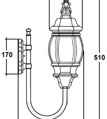 Настенный фонарь уличный Oasis Light AMERICA S 83401S 10 Bl Настенный фонарь уличный Oasis Light AMERICA S 83401S 10 Bl