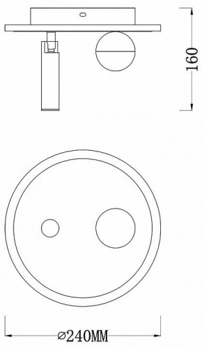 Настенно-потолочный светильник Escada 20022LED 20022SMA/01LED SWH
