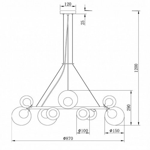 Подвесная люстра Freya Duo FR5139PL-14MG