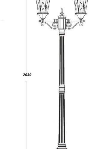 Наземный фонарь Oasis_Light ASTORIA 2M 91408MA Gb ромб