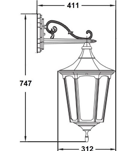 Настенный фонарь уличный ALBORG L 79702L 02C Bl