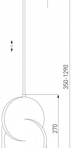 Подвесной светодиодный светильник Eurosvet Lang 50225/1 Led хром